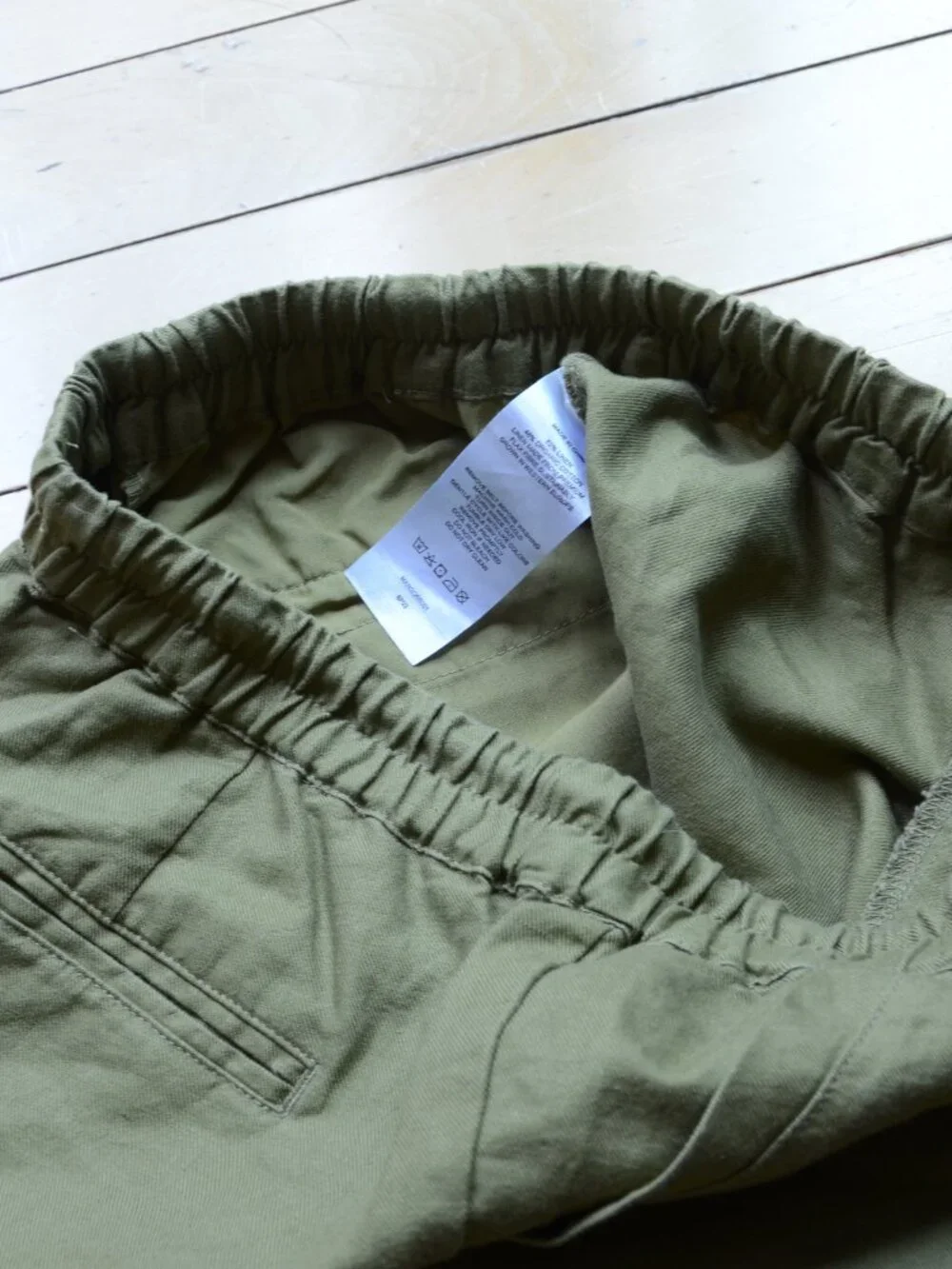 Quince Cotton Linen Twill Straight Leg Pants Army Green Size S